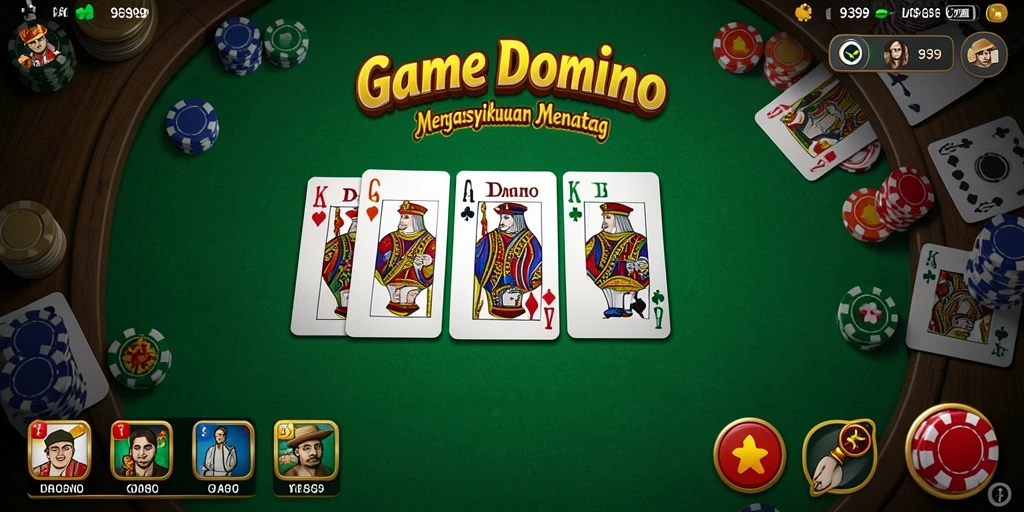 Screenshot 9399 menampilkan gameplay Domino yang seru dan interaktif.