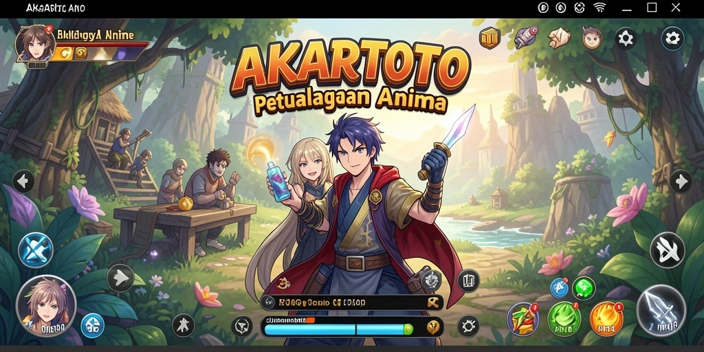 Tampilan gameplay seru AKARTOTO dengan karakter Anime favorit.