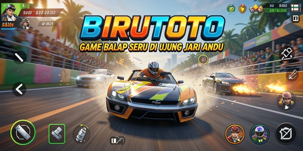 Tampilan gameplay BIRUTOTO yang menegangkan dan seru.