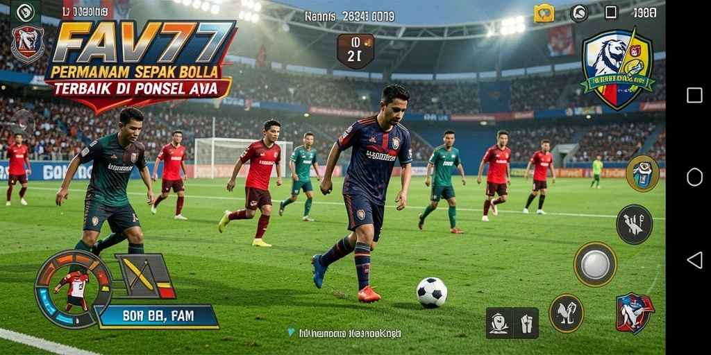 Tampilan gameplay FAV77 yang mendebarkan dalam pertandingan sepak bola.