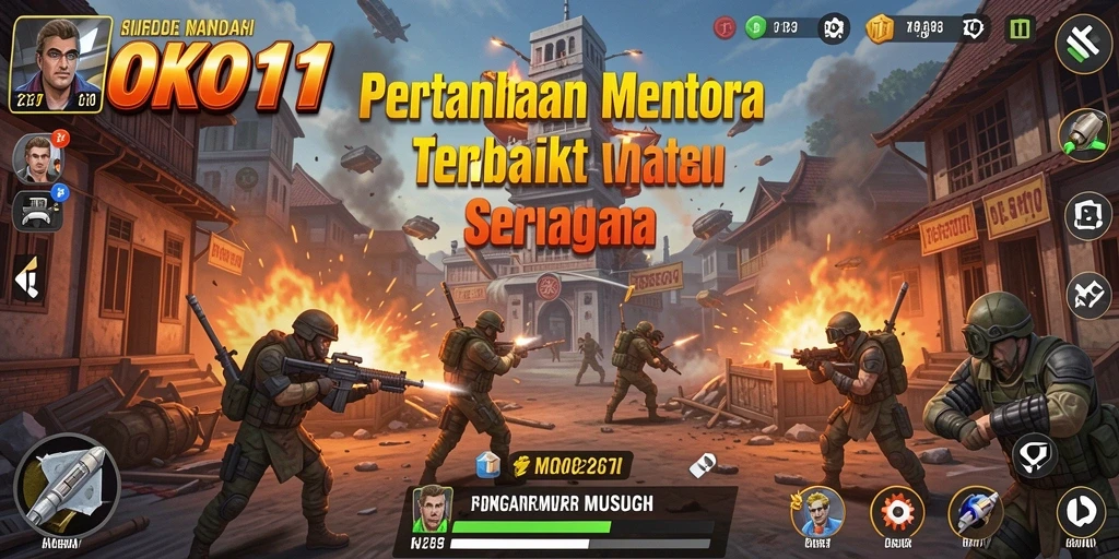 Tampilan gameplay KOKO11 yang menegangkan saat melawan serangan musuh.