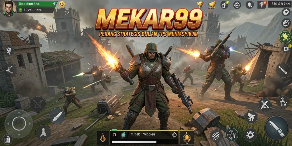 Tangkapan layar dari pertempuran intens dalam MEKAR99.