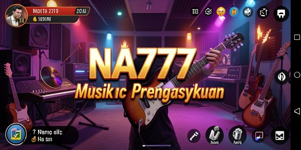 Screenshot NA777 menampilkan gameplay asyik dengan lagu-lagu favorit.