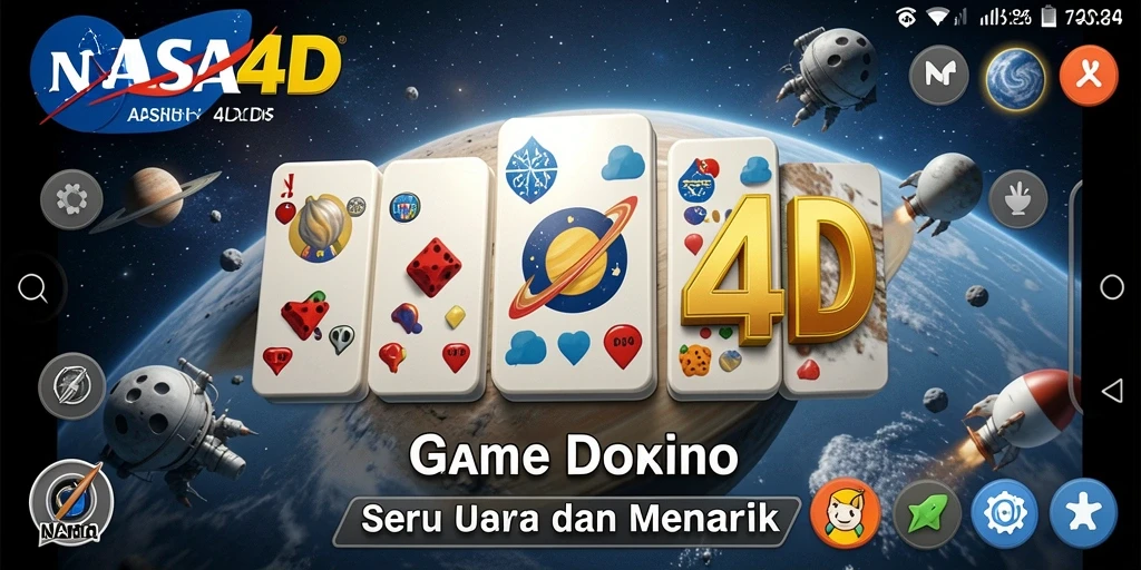 Screenshot gameplay Domino NASA4D dengan grafik menarik.