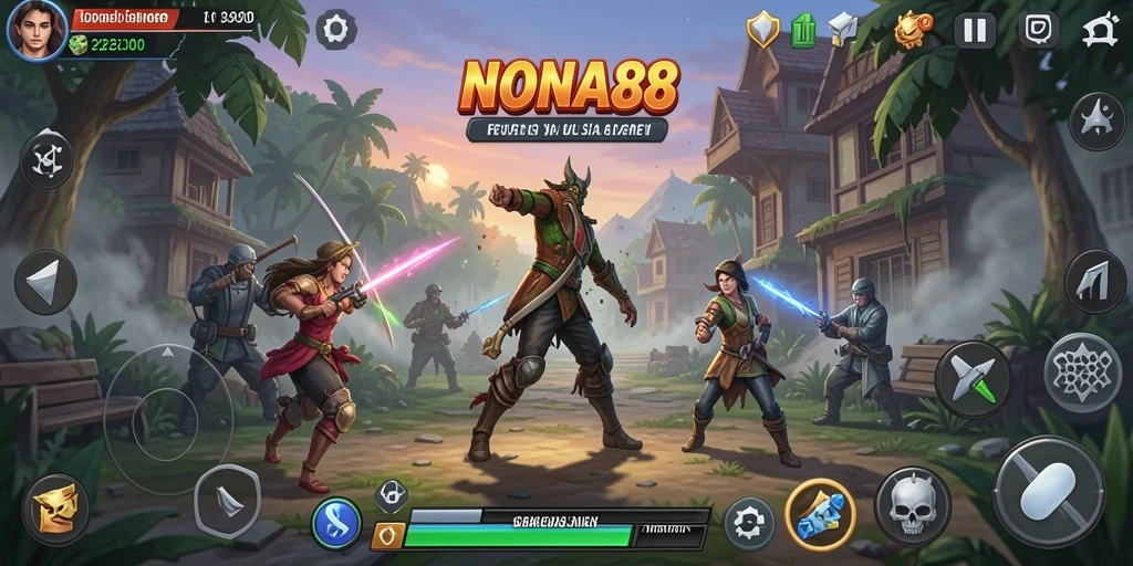 Screenshot gameplay NONA88 menampilkan karakter dalam dunia simulasi yang imersif.