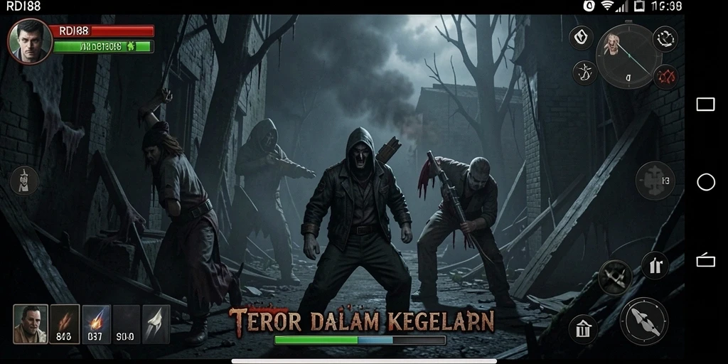 Tampilan gameplay RDI88 yang menyeramkan dan mencekam.