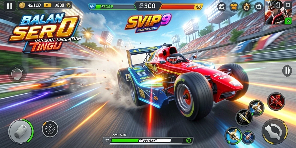 Tampilan gameplay seru dari SVIP9 dengan balapan melawan waktu.
